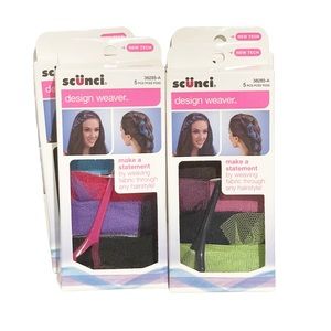 Scunci Design Weaver &‎ Scarves-Color Weaving Fabric Through Hair Lot of 4 NEW